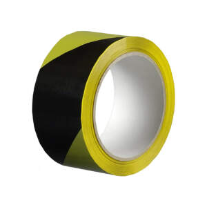 DEN BRAVEN Lepiaca páska výstražná žlto - čierna, ľavá, 50 mm x 66 m