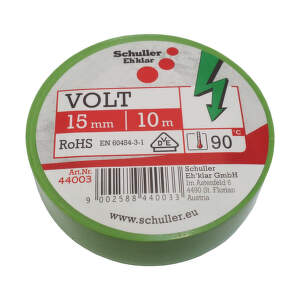TOPTRADE Páska elektroizolačná zelená 15 mm x 10 m, 701403