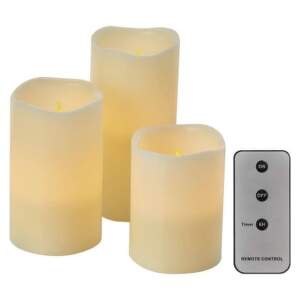 EMOS LED dekorácia – 3x vosková sviečka, 3x 3x AAA, vnútorná, vintage, ovládač, 1550001006