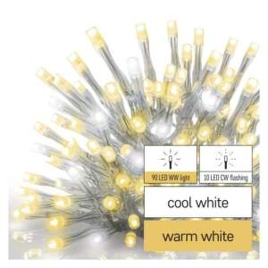 EMOS Standard LED spoj. reťaz blikajúca – cencúle, 2,5 m, vonkajšia, teplá/studená biela, 1550013000