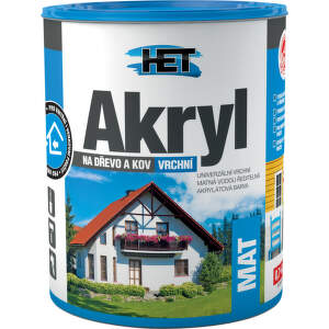 Univerzálna akrylátová farba HET Akryl MAT 0820 Červená 0,7 kg
