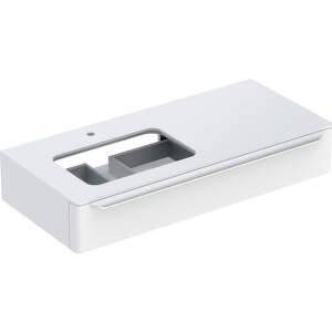 Geberit myDay - Umývadlová skrinka, 1150x545x200 mm, 1 zásuvka s LED osvetlením, lesklá biela 824260000