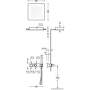 Tres Exclusive - Podomietkový  termostatický sprchový set  BLOCK SYSTEM s uzáverom a reguláciou prietoku (2-cestná 20725204OR