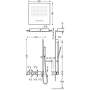 Tres Exclusive - Podomietkový termostatický sprchovací set BLOCK SYSTEM s uzáverom a reguláciou prietoku (3-cestná) 20725311