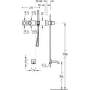 Tres Exclusive - Podomietkový  termostatický vaňový  set  BLOCK SYSTEM s uzáverom a reguláciou prietoku (2-cestná) 20735208BM