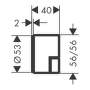 Axor Edge - Uzatvárací ventil s podomietkovou inštaláciou, chróm 46770000