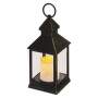 EMOS LED dekorácia – lampáš antik čierna blikajúca, 3x AAA, vnútorný, vintage, časovač, 1550001014