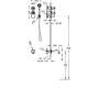 Tres Exclusive - Podomietkový termostatický vaňový set s uzáverom a reguláciou prietoku (2?cestný). 24235201LM