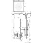 Tres Exclusive - Podomietkový  termostatický sprchový set  BLOCK SYSTEM s uzáverom a reguláciou prietoku (2-cestná 20725209