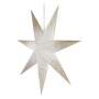 EMOS LED hviezda papierová závesná so zlatými trblietkami na okrajoch, biela, 60 cm, vnútorná, 1550005008