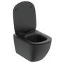 Ideal Standard Tesi - SET Závesné WC s AQUABLADE® + sedátko ultra ploché Soft-Close, hodvábná čierna T3546V3