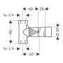 Axor - Základné teleso 130 l/min pre uzatvárací ventil s podomietkovou inštaláciou, 16970180