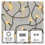 EMOS LED vianočná reťaz, 50 m, vonkajšia aj vnútorná, teplá biela, časovač, 1550040000
