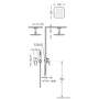 Tres Seleccion - Podomietkový jednopákový sprchov set s uzáverom a reguláciou prietoku  20018080