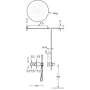 Tres Exclusive - Podomietkový  termostatický sprchový  set  BLOCK SYSTEM s uzáverom a reguláciou prietoku (2-cestná) 20735211