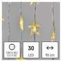EMOS LED vianočný záves – hviezdy, 120x90 cm, vnútorný, teplá biela, časovač, 1550000028