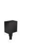 Hansgrohe Fixfit - Prípojka hadice Square so spätným ventilom, matná čierna 26455670