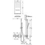 Tres Exclusive - Podomietkový termostatický sprchovací set BLOCK SYSTEM s uzáverom a reguláciou prietoku (3-cestná) 20725309