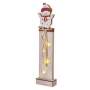 EMOS LED dekorácia drevená – snehuliak, 46 cm, 2x AA, vnútorná, teplá biela, časovač, 1550000063