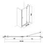 JIKA Cubito Pure - sprchové dvere jednokrídlové bezrámové s pevným segmentom 800 / 1950mm, pravé, transparentné sklo s Jika perla Glass H2544210026681