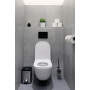 Sanela - Automatický splachovač WC s elektronikou ALS do montážneho rámu SLR 21, čierne tlačítko, 24 V DC