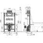 Alcadrain - Predstenový inštalačný systém pre suchú inštaláciu (do sádrokartonu) s ovládáním zhora alebo zopredu AM118/850