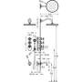 Tres Exclusive - Podomietkový termostatický vaňový set s uzáverom a reguláciou prietoku (3?cestný). 24235301AC