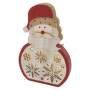 EMOS LED dekorácia drevená – Santa, 30 cm, 2x AAA, vnútorná, teplá biela, časovač, 1550000102