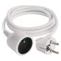 EMOS Predlžovací kábel 1,5 m / 1 zásuvka / biely / PVC / 1 mm2, 1901010150