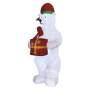 EMOS LED ľadový medveď s vianočným darčekom, nafukovací, 240 cm, vonk./vnút., studená biela, 1550002022