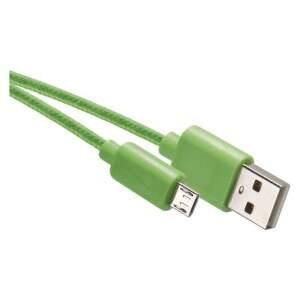 EMOS Nabíjací a dátový kábel USB-A 2.0 / micro USB-B 2.0, 1 m, zelený, 2335070630
