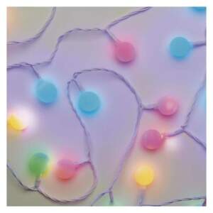 EMOS LED svetelná cherry reťaz – guličky 2,5cm, 4m, vonkajšia aj vnútorná, multicolor, časovač, 1550054006