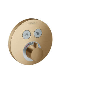 HansGrohe Shower Select - Termostatická batéria pod omietku na 2 spotrebiče, kefovaný bronz 15743140