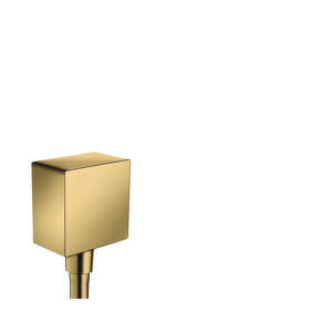 HansGrohe Fixfit - Prípojka hadice Square so spätným ventilom, leštený vzhľad zlata 26455990