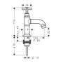 Axor Montreux - Stojankový ventil, kartáčovaný nikel 16530820