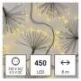 EMOS LED svetelná reťaz – svietiace trsy, nano, 8 m, vnútorná, teplá biela, časovač, 1550000060